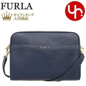 FURLA Avril Leather Crossbody Shoulder Bag Blue